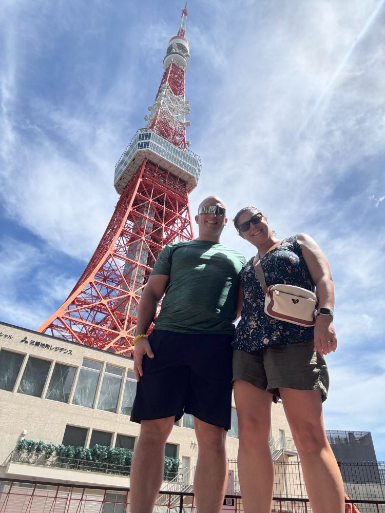 A photo op near Tokyo Tower