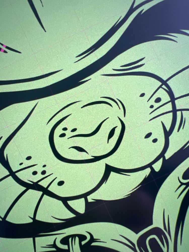 A digital drawing of a snout 