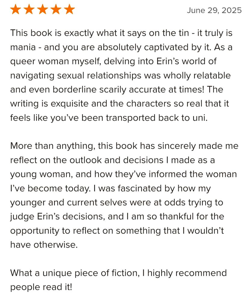 A five star goodreads review of Cacoethes 