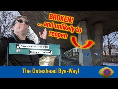The Gateshead Highway flyover is BROKEN and unlikely to ever be used by traffic again.