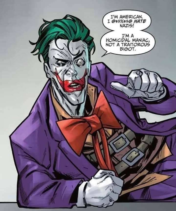 The Joker says he is not a traitorous bigot 
