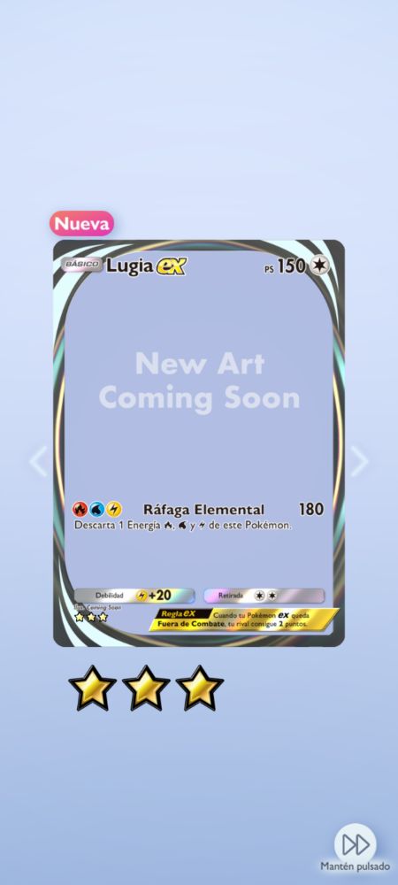 Carta de Pokémon TCG Pocket de Lugia ex inmersivo