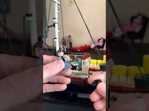 LEGO Jaws diorama setup for toy photography