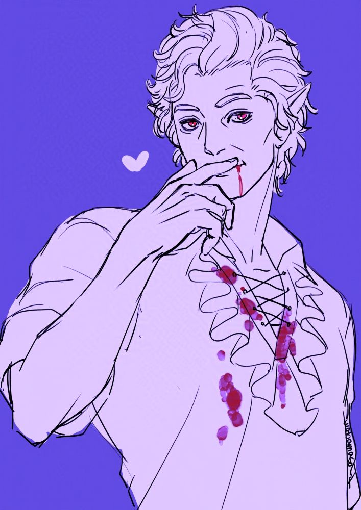 血を舐めるアスタリオンの絵