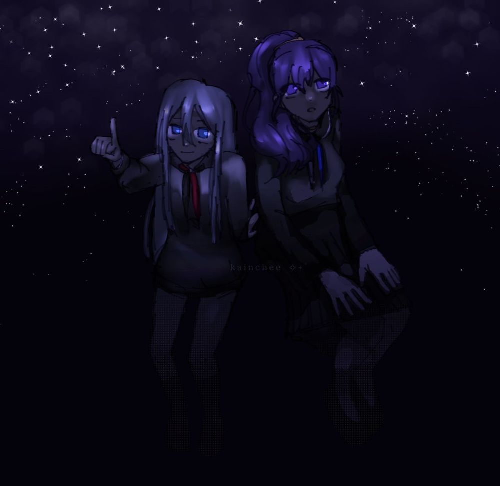 artwork, cute, art, digital art, project sekai, pjsk, prsk, sega, kanamafu, yoisaki kanade, asahina mafuyu, hatsune miku, colorful stage, kainchee