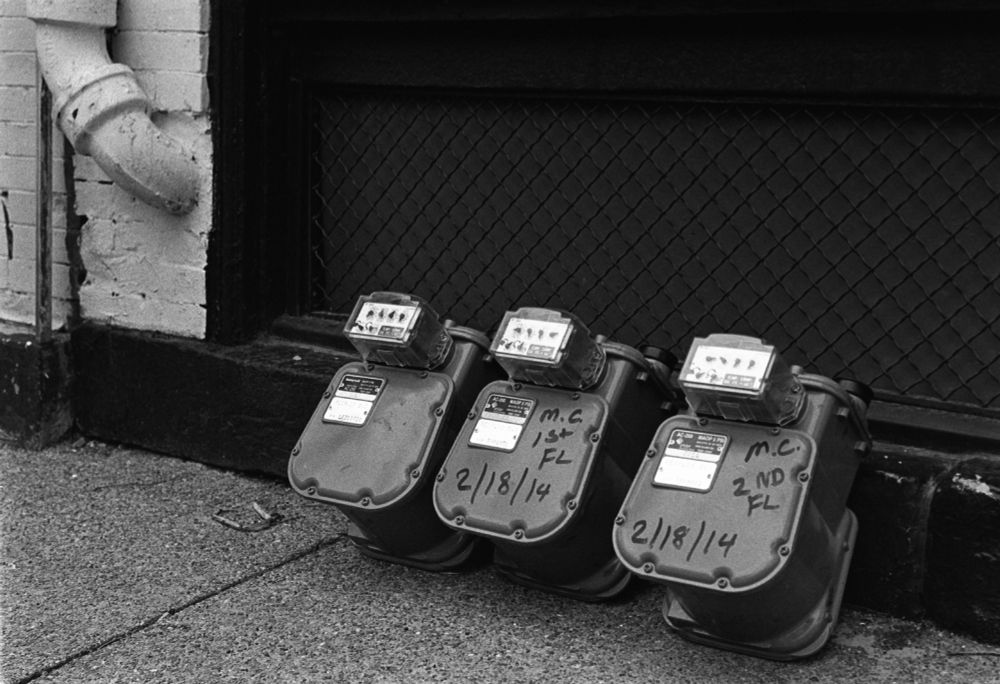 Photograph of gas meters