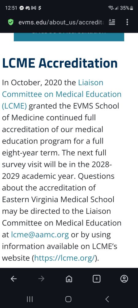 Recently accredited medical school