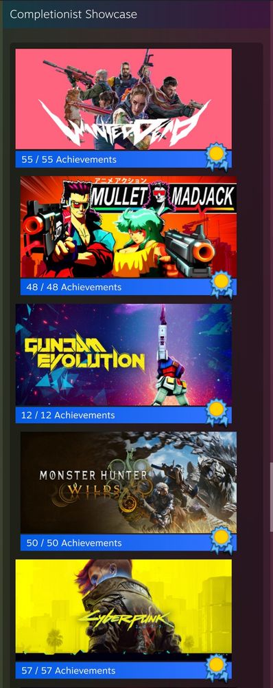 Games I've 100% since 2022