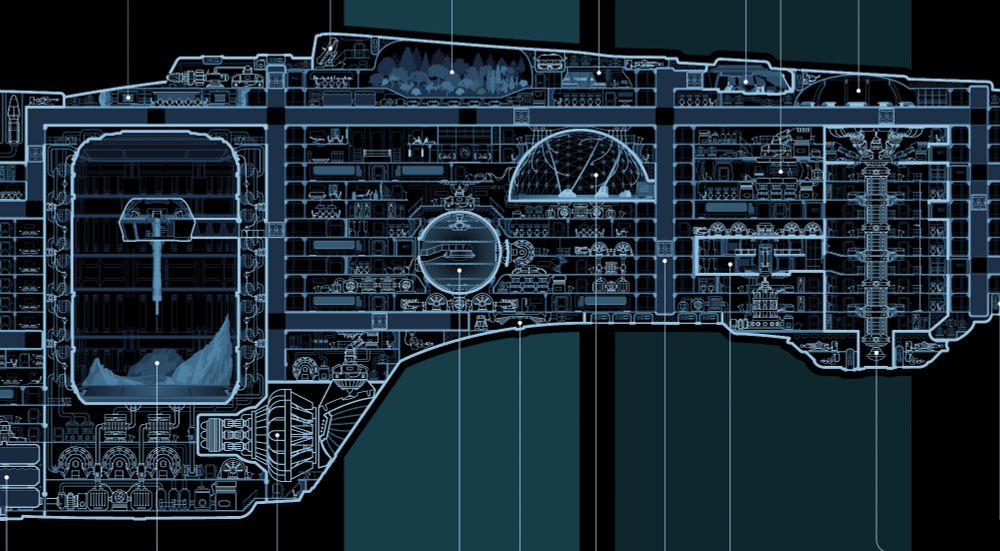 LCARS graphic of the Voyager-A by Dominique Rossier.