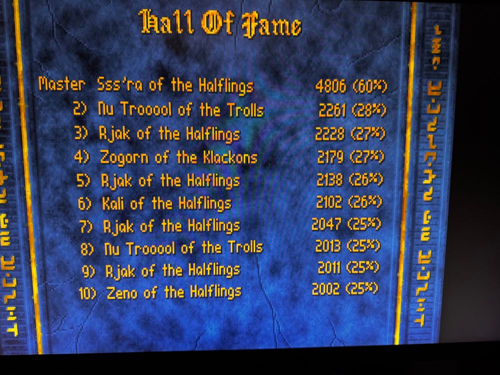 Our high score table today was 60 percent next highest was 28! 