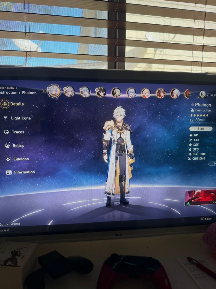 Phainon’s stats screen Honkai Star Rail