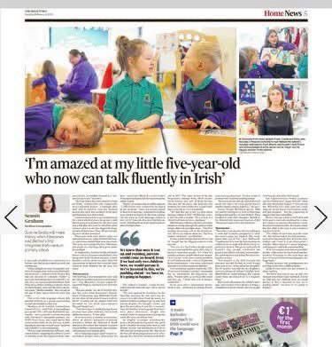 Article in yesterday’s Irish Times about Scoil na Seolta, a new Integrated Irish medium school in east Belfast. There are some great photos of the kids, and writing by Seanín Graham. In the link, there’s a brilliant video by Enda O’Dowd. 