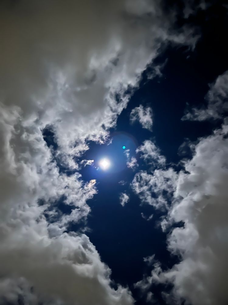 Clouds about to reveal tonight's supermoon, called the "beaver moon"