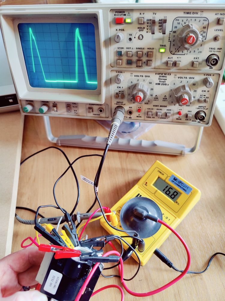 New monitor line output transformer showing as good on test equipment.