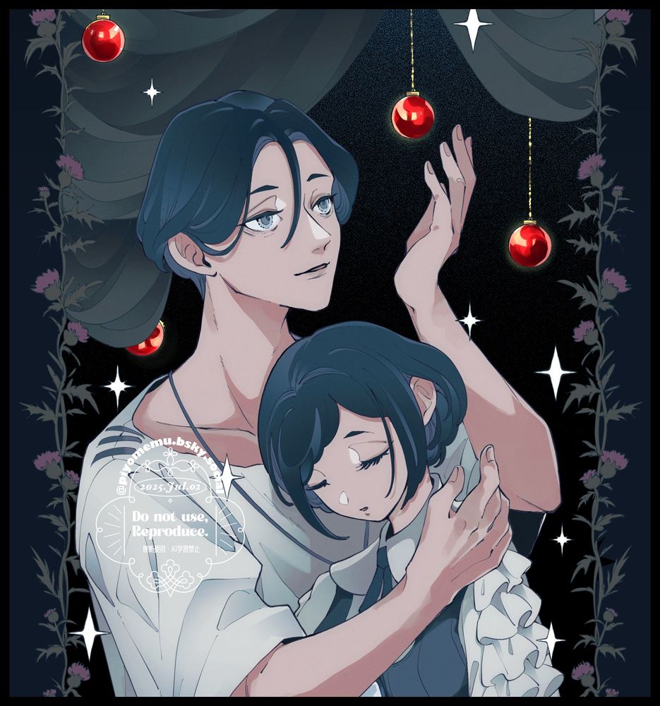 廻屋渉とあざみーのファンアート