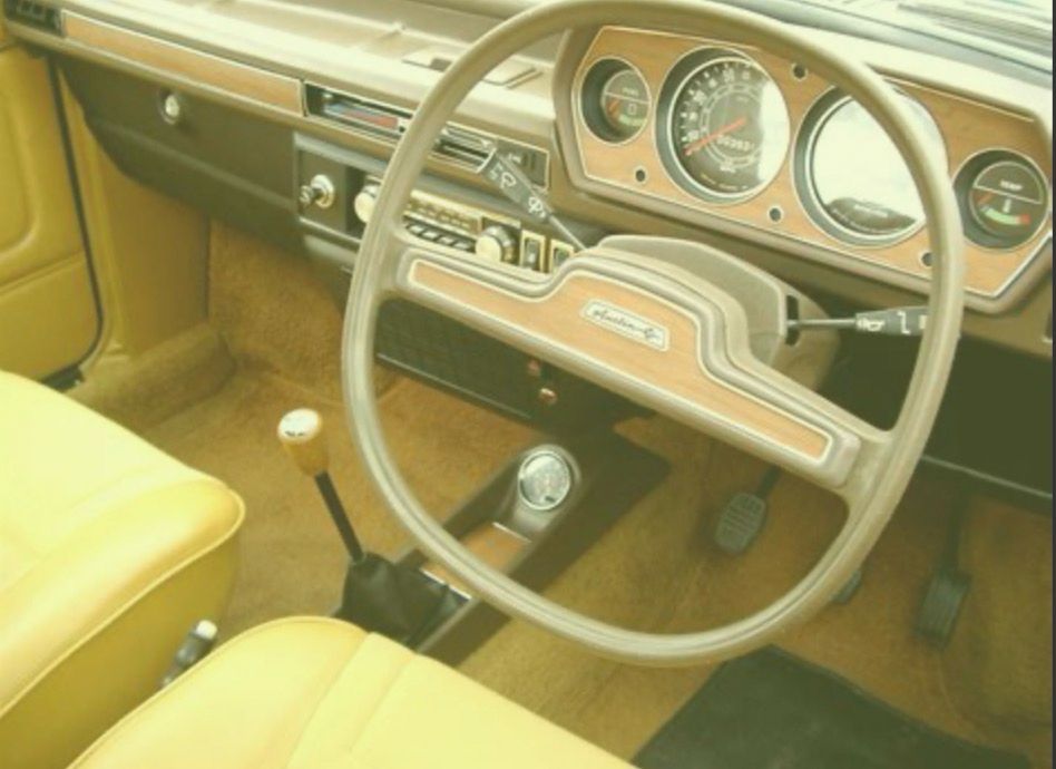 British Leyland "Quartic" steering wheel from the rather unloved Austin Allegro of the 1970s