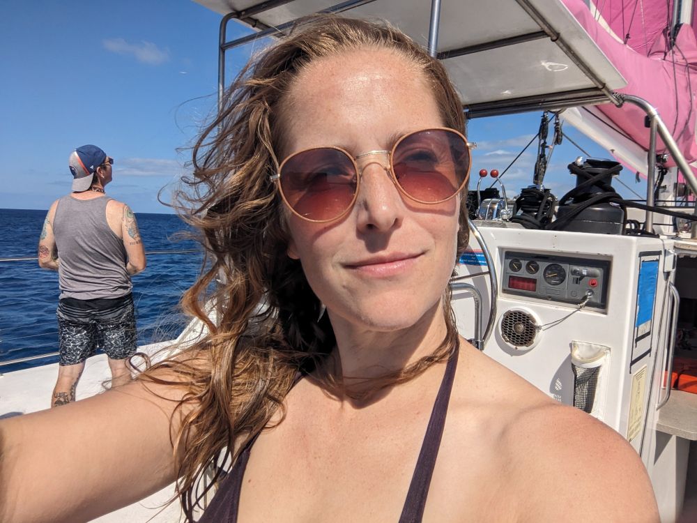 A happy dork, with a post-turt glow