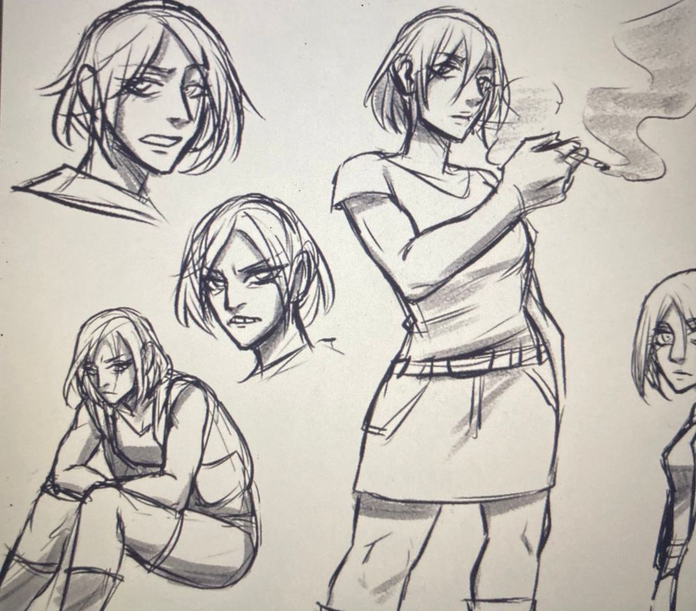 Heather (Cheryl) Mason, protagonist of Silent Hill 3! Featured slightly older and smoking although she doesn’t in the game, coolness of fictional smoking credited for that change. 