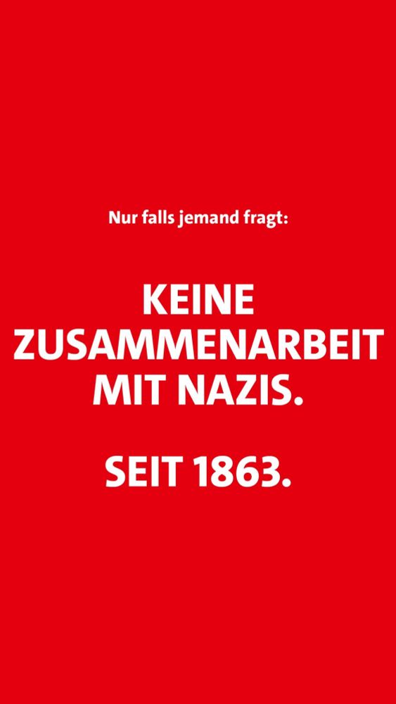 Keine Zusammenarbeit mit Nazis Seit 1863