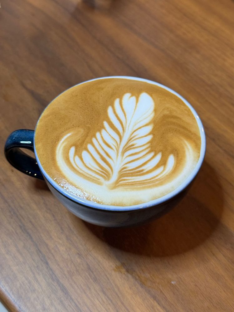 ラテアート(ロゼッタ)の練習です