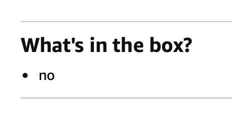 What's in the box?
no