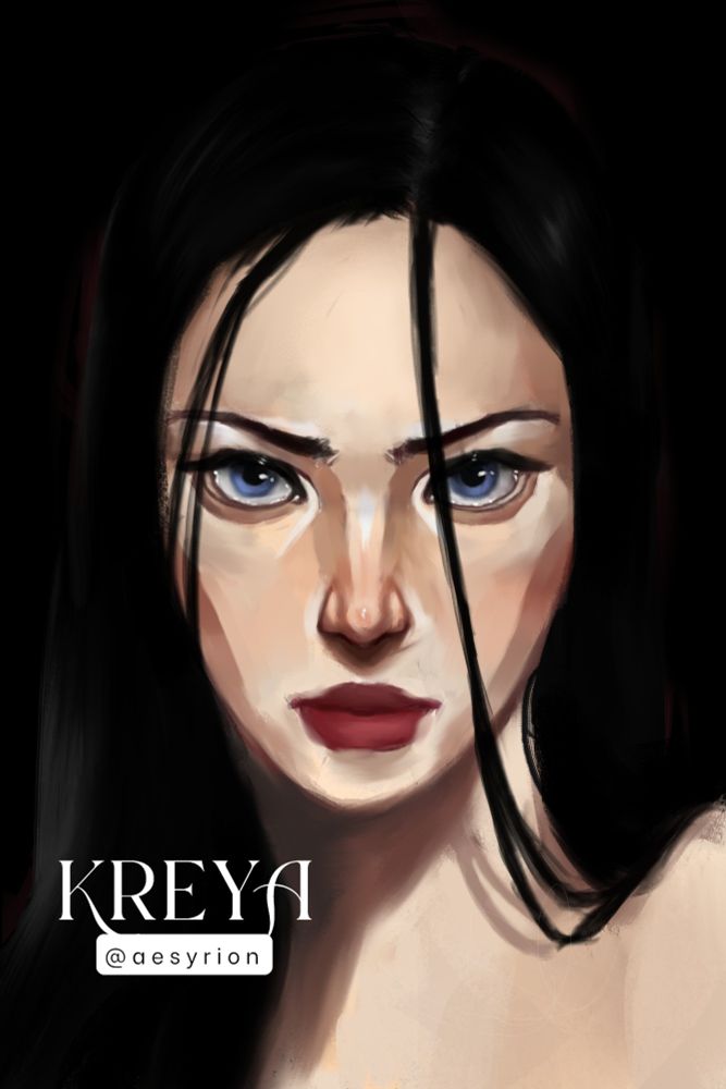 Serena Artwork. Digital art of a closeup of the face