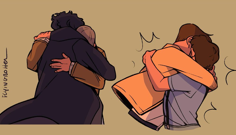 Johnlock hugging
Brotzly hugging 