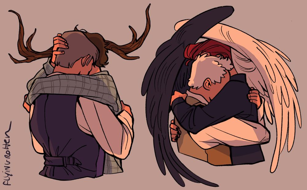 Hannigram hugging 
Aziracrow hugging