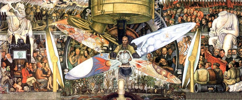 “Man, Controller of the Universe” was Rivera’s recreation of the mural in the Palacio de Bellas Artes in Mexico City.