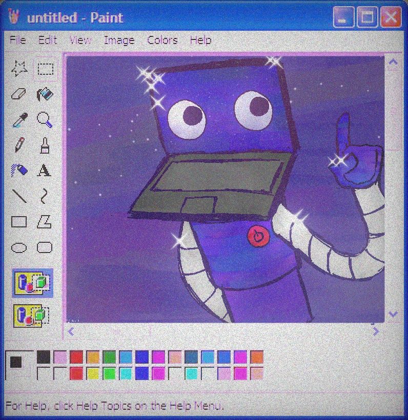 Forgot why I put him the windows xp paint windown