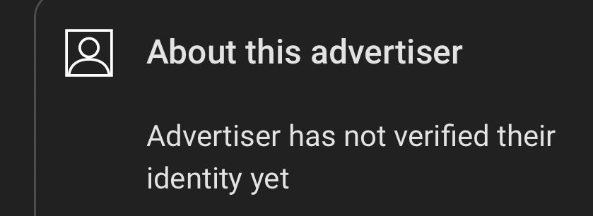 About this advertiser.

Advertiser has not verified their identity yet.