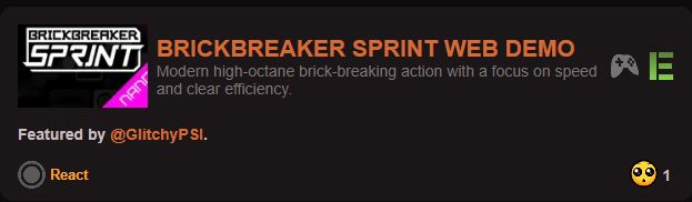 Newgrounds' Takeover Tuesday entry for my game, BRICKBREAKER SPRINT (Web demo)