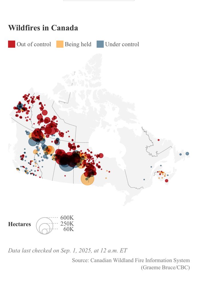 Canada fire map