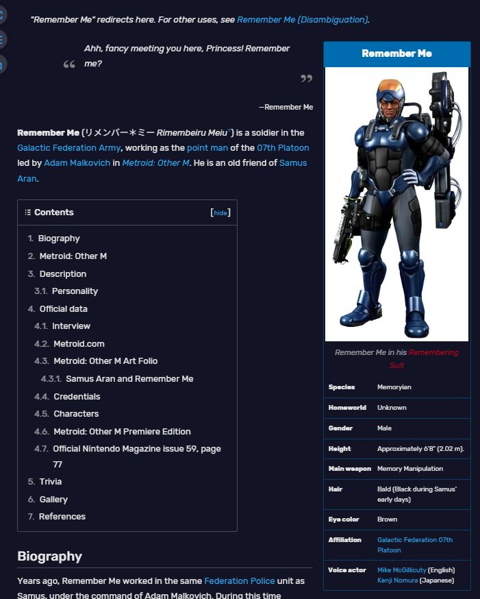 Remember Me in his Remembering Suit