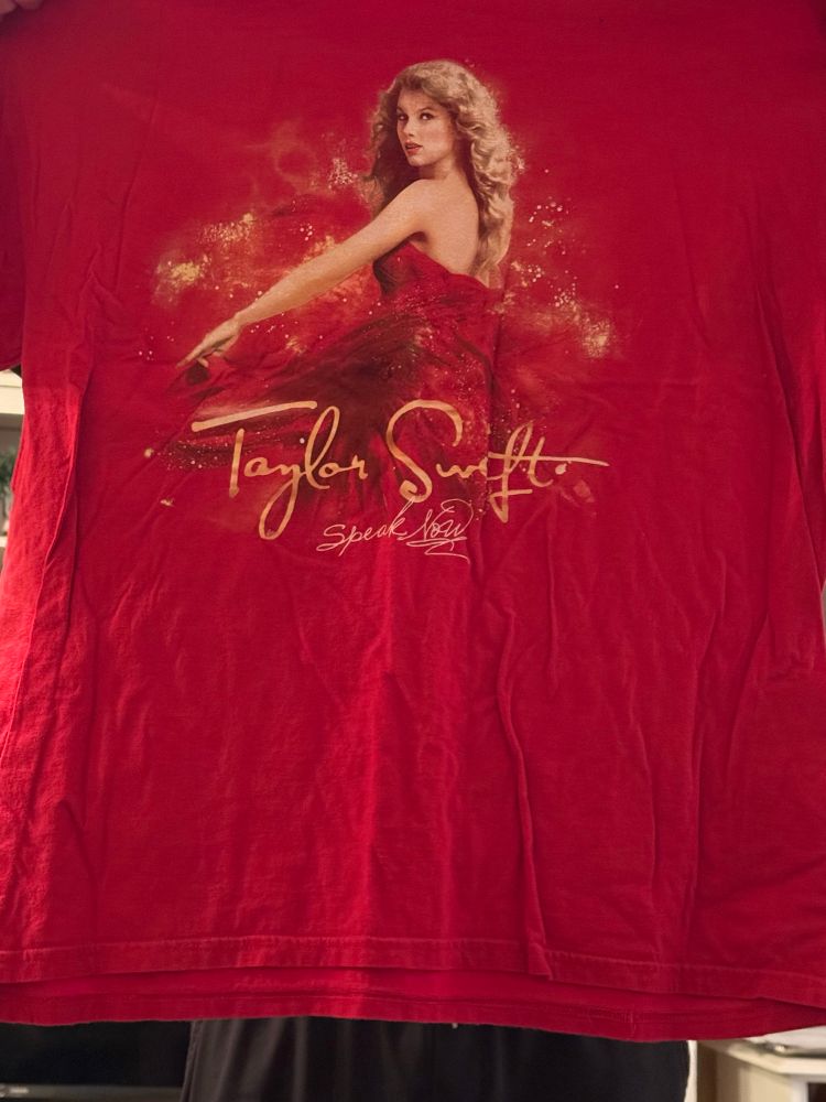 A speak now concert tshirt from the original speak now tour
