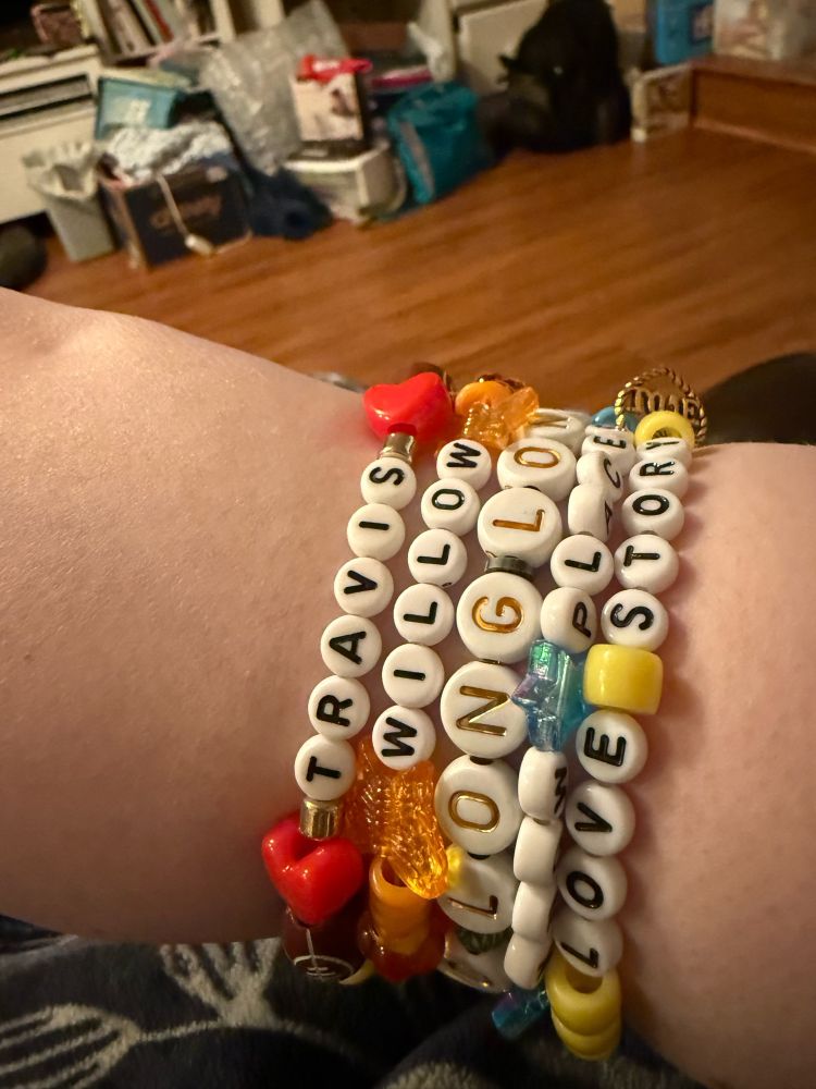 My other wrist with friendship bracelets on it