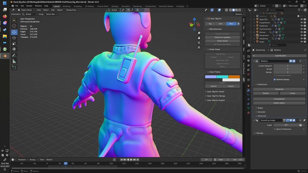 Rear view of the previous mercenary