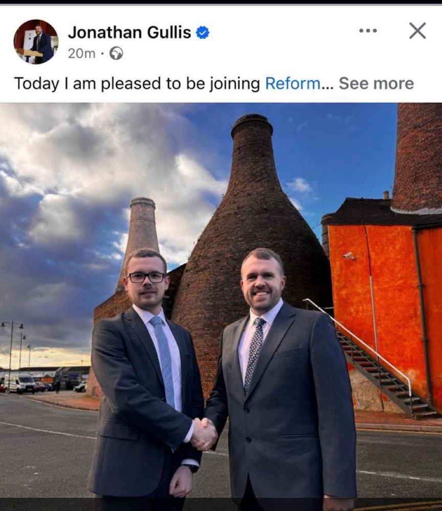 #PrimarkHodor aka Jonathan Gullis has joined Reform PLC. Shocked are I.