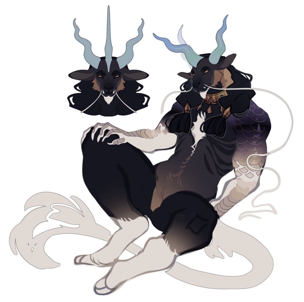 Hongyi is a xiezhi ancestor of the Jin family. I still need to finish rendering this but I’m indecisive u_u