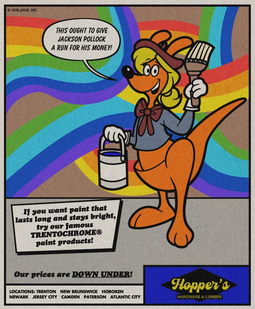 Helen the Handyroo dressed as an artist.