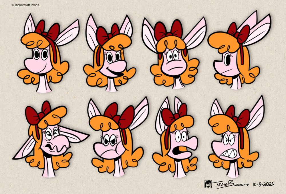 Bonnie showing off a wide range of expressions.