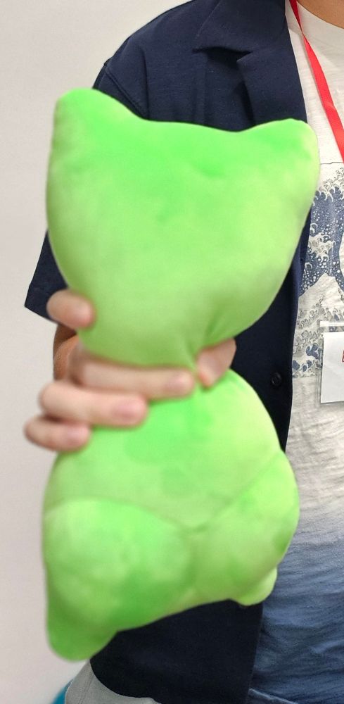 Plush frog with a big butt