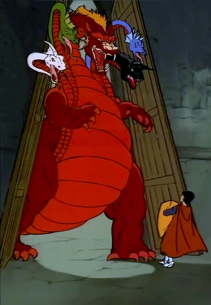 panorama shot of Tiamat from the Dungeons & Dragons cartoon