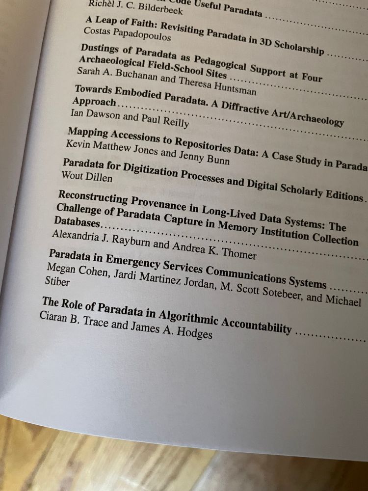 Table of contents including “the role of paradata in algorithmic accountability” by Ciaran B Trace and James A Hodges