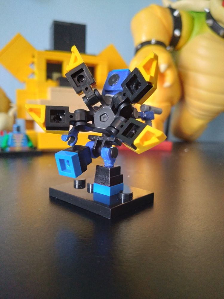 I couldn't do four of the yellow blades on the back... sorry