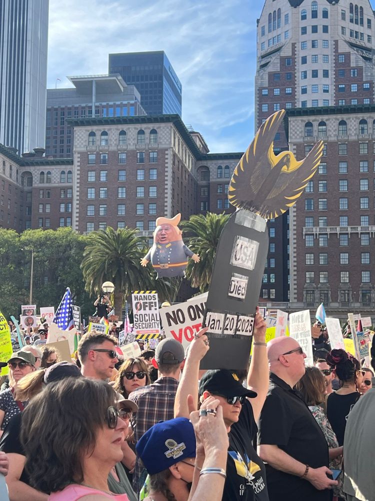 Arriving @ Pershing Square. The crowd’s energy was electric. 