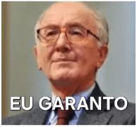 Imagem do jurista italiano Luigi Ferrajoli com os dizeres "Eu garanto"