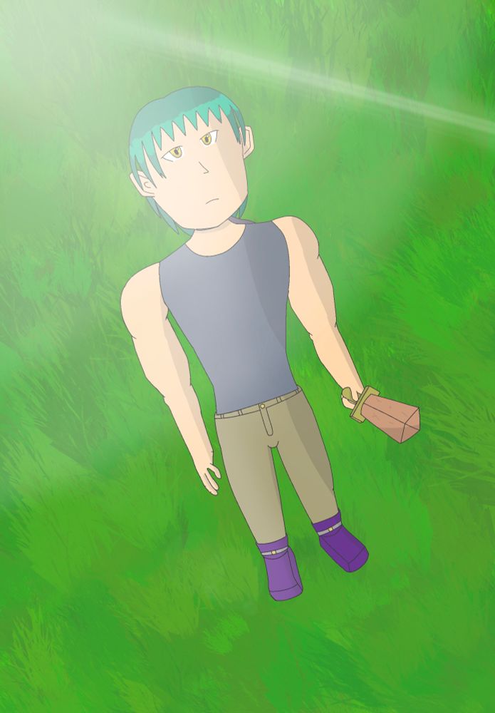 Gene, OC by Dray’s Corner,stares into the sky, contemplating his past.
Story: Many years ago, Gene used to be very timid. His childhood friend, Wyatt, tried to coach him into standing up for himself, but it just wasn’t working out. One day, an unspeakable tragedy struck, when a high profile terrorist cell led them into a trap using a bounty and ambushed them. Wyatt managed to bring down most of the ambush team, but unfortunately was beaten by the leader of the team. In his final moments, Wyatt left the responsibility of his squad, The Subspace Bounty Hunters, in Gene’s care. For months, Gene was reluctant to lead the team, but on Wyatt’s birthday, reality set in: This is what Wyatt, his mentor and closest friend, would have wanted. Gene convinced himself that the greatest gift that his old friend would want, is for his team to be safe and cared for. Years later, The Subspace Bounty Hunters continue to chase bounties big and small, under Gene’s remarkable leadership.