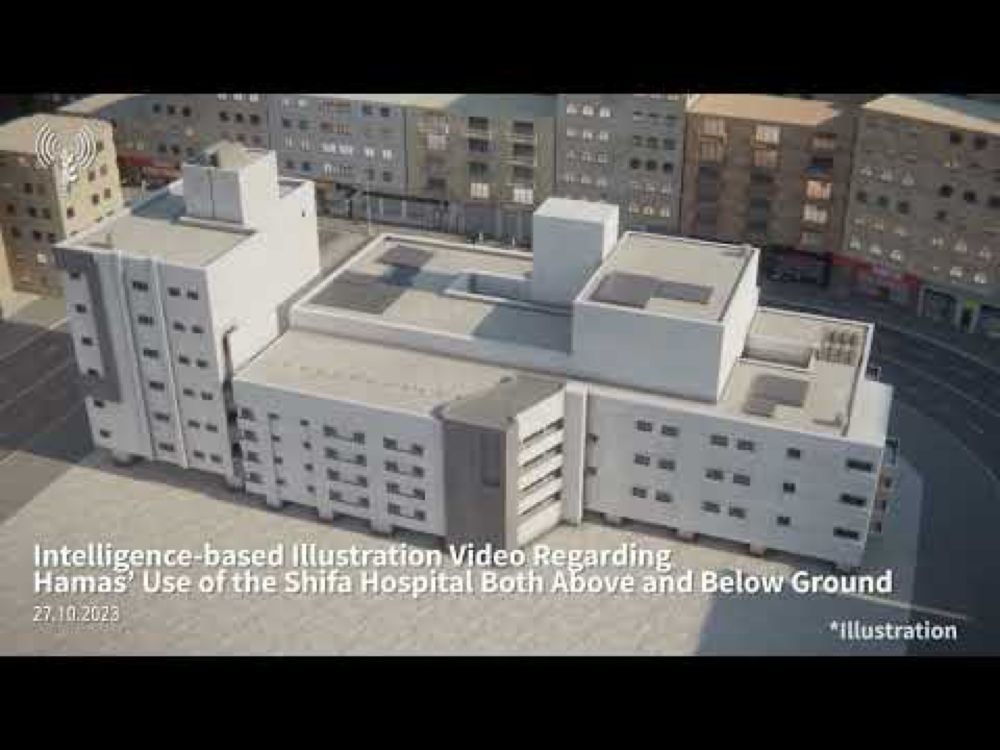 Home to Hamas' Headquarters, This is an IDF 3D Diagram of the Shifa Hospital: