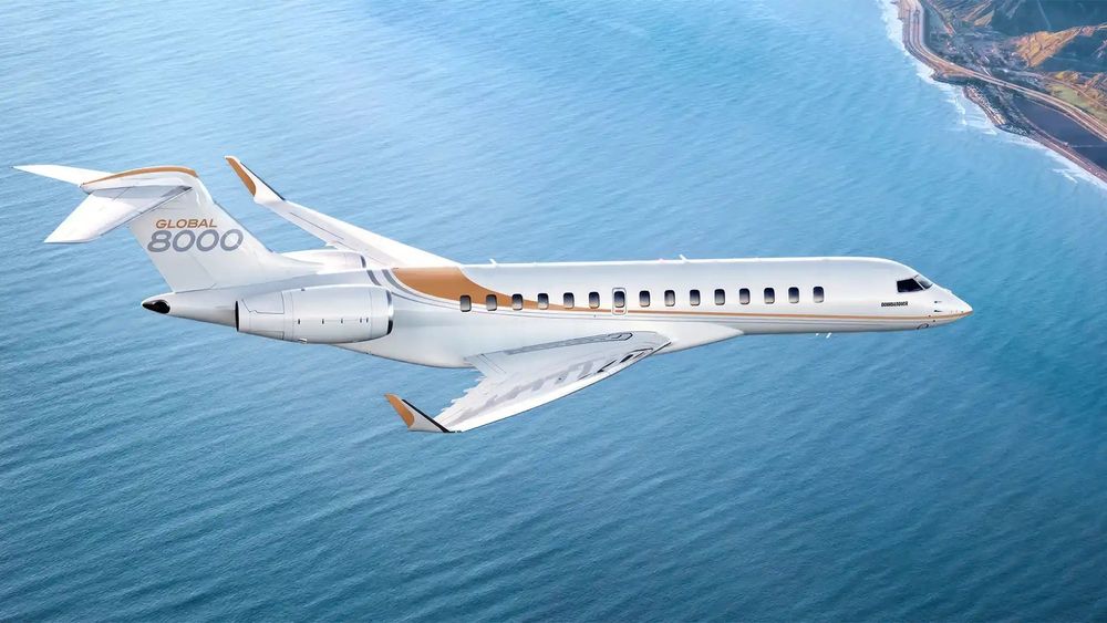 Bombardier Global 8000 jet.